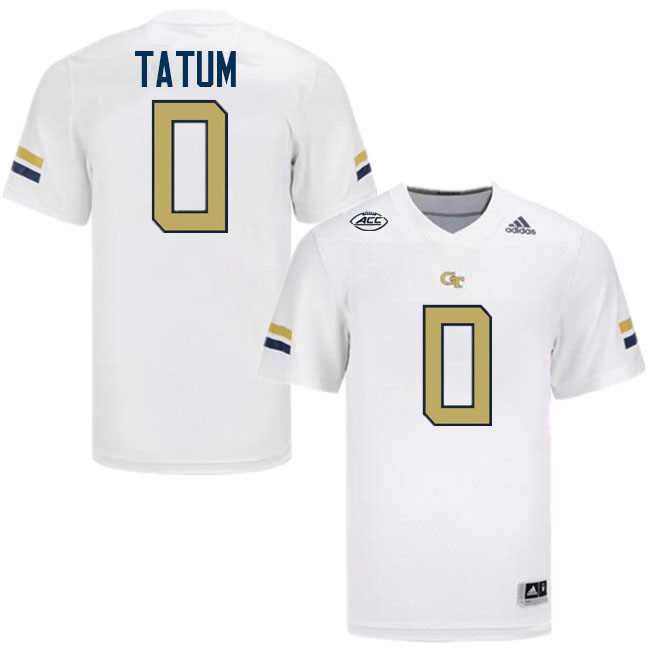 Trenilyas Tatum Georgia Tech Jerseys,Georgia Tech Yellow Jackets College Football Uniforms-White